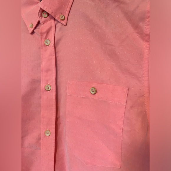 Ted Baker Kostume Dobby Shirt Coral Modal Short Sleeve Shirt Size 2 Small - Picture 11 of 13